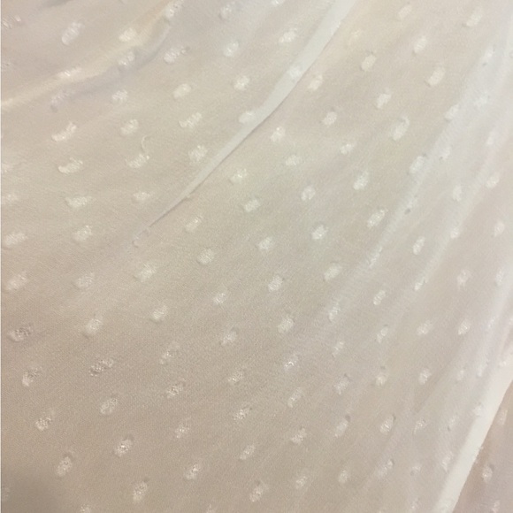 Zara, Elegant Swiss dot chiffon peasant blouse - Picture 5 of 8